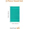 imageAmazon Basics 6 Piece hand towels for bathroom Fade Resistant 100 Cotton Hand Towels soft absorbent bathroom hand towels 6  Pack 26x16 Navy BlueTeal