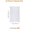 imageAmazon Basics 6 Piece hand towels for bathroom Fade Resistant 100 Cotton Hand Towels soft absorbent bathroom hand towels 6  Pack 26x16 Navy BlueWhite