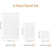 imageAmazon Basics 6 Piece hand towels for bathroom Fade Resistant 100 Cotton Hand Towels soft absorbent bathroom hand towels 6  Pack 26x16 Navy BlueWhite
