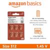 imageAmazon Basics 60Pack Hearing Aid Size 312 ZincAir Batteries 145 Volt Brown Tab 4Year Shelf Life ChildSafe Package Use Scissors to OpenSize 312