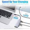 imageAmazon Basics 6in1 USBC 32 10G Hub 1 USBC 100W PD Input 2 USBA 1 USBC HDMI 4K Ethernet Light Grey 1194 x 46 x 15cm