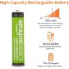 imageAmazon Basics 8Pack Rechargeable AAA NiMH HighCapacity Batteries 850 mAh 12V Recharge up to 500x Times PreCharged8 Count Pack of 1