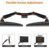 imageAmazon Basics Adjustable Dual Computer Monitor Arm Mount Holds up to 32quot Monitors BlackDual