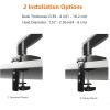 imageAmazon Basics Adjustable Dual Computer Monitor Arm Mount Holds up to 32quot Monitors BlackDual