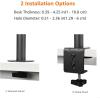 imageAmazon Basics Adjustable Dual Computer Monitor Arm Mount Holds up to 32quot Monitors BlackSingle