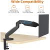 imageAmazon Basics Adjustable Dual Computer Monitor Arm Mount Holds up to 32quot Monitors BlackSingle