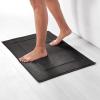 imageAmazon Basics Banded Bathroom Bath Rug Mat 31 inches L x 20 inches W Black