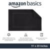 imageAmazon Basics Banded Bathroom Bath Rug Mat 31 inches L x 20 inches W Black