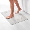 imageAmazon Basics Banded Bathroom Bath Rug Mat Soft Silver 31 inches L x 20 inches W Pack of 2