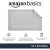 imageAmazon Basics Banded Bathroom Bath Rug Mat Soft Silver 31 inches L x 20 inches W Pack of 2