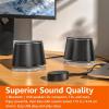 imageAmazon Basics Bluetooth Computer Speakers with USB 30 and Blue Lighting