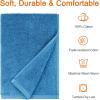 imageAmazon Basics Cotton Washcloths QuickDry 12quot x 12quot 12Pack WhiteLake Blue