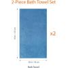 imageAmazon Basics Cotton Washcloths QuickDry 12quot x 12quot 12Pack WhiteLake Blue
