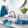 imageAmazon Basics Cotton Washcloths QuickDry 12quot x 12quot 12Pack WhiteLake Blue