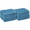 imageAmazon Basics Cotton Washcloths QuickDry 12quot x 12quot 12Pack WhiteLake Blue