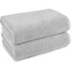 imageAmazon Basics Cotton Washcloths QuickDry 12quot x 12quot 12Pack WhitePlatinum