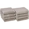 imageAmazon Basics Cotton Washcloths QuickDry 12quot x 12quot 12Pack WhitePlatinum