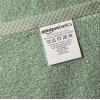 imageAmazon Basics Cotton Washcloths QuickDry 12quot x 12quot 12Pack WhiteSeafoam Green
