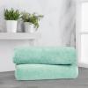 imageAmazon Basics Cotton Washcloths QuickDry 12quot x 12quot 12Pack WhiteSeafoam Green
