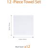 imageAmazon Basics Cotton Washcloths QuickDry 12quot x 12quot 12Pack WhiteWhite