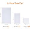 imageAmazon Basics Cotton Washcloths QuickDry 12quot x 12quot 12Pack WhiteWhite