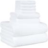 imageAmazon Basics Cotton Washcloths QuickDry 12quot x 12quot 12Pack WhiteWhite