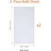 imageAmazon Basics Cotton Washcloths QuickDry 12quot x 12quot 12Pack WhiteWhite