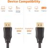 imageAmazon Basics DisplayPort to DisplayPort HD Display Cable  6 ft 52 count Black10Pack