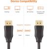 imageAmazon Basics DisplayPort to DisplayPort HD Display Cable  6 ft 52 count Black10Pack