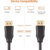 imageAmazon Basics DisplayPort to DisplayPort HD Display Cable  6 ft 52 count Black1Pack
