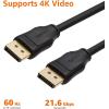 imageAmazon Basics DisplayPort to DisplayPort HD Display Cable  6 ft 52 count BlackCase of 52