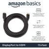 imageAmazon Basics DisplayPort to HDMI Cable UniDirectional 4K30Hz 1920x1200 1080p 6 ft Black1Pack