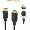 imageAmazon Basics DisplayPort to HDMI Cable UniDirectional 4K30Hz 1920x1200 1080p 6 ft Black1Pack