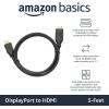 imageAmazon Basics DisplayPort to HDMI Cable UniDirectional 4K30Hz 1920x1200 1080p 6 ft Black1Pack