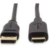 imageAmazon Basics DisplayPort to HDMI Cable UniDirectional 4K30Hz 1920x1200 1080p 6 ft Black52Pack