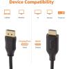 imageAmazon Basics DisplayPort to HDMI Cable UniDirectional 4K30Hz 1920x1200 1080p 6 ft Black52Pack