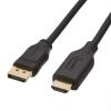 imageAmazon Basics DisplayPort to HDMI Cable UniDirectional 4K30Hz 1920x1200 1080p 6 ft Black52Pack
