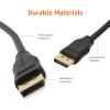 imageAmazon Basics DisplayPort to HDMI Cable UniDirectional 4K30Hz 1920x1200 1080p 6 ft Black52Pack