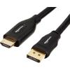 imageAmazon Basics DisplayPort to HDMI Cable UniDirectional 4K30Hz 1920x1200 1080p 6 ft Black5Pack