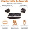 imageAmazon Basics Ergonomic Wireless Keyboard and Mouse Combo for Comfortable PC and Laptop Use 24 GHz USB Black