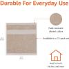 imageAmazon Basics FadeResistant 100 Cotton Washcloth 12 Pack 12quotx12quot TealTaupe