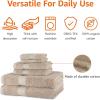 imageAmazon Basics FadeResistant 100 Cotton Washcloth 12 Pack 12quotx12quot TealTaupe