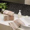 imageAmazon Basics FadeResistant 100 Cotton Washcloth 12 Pack 12quotx12quot TealTaupe