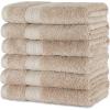 imageAmazon Basics FadeResistant 100 Cotton Washcloth 12 Pack 12quotx12quot TealTaupe