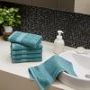 imageAmazon Basics FadeResistant 100 Cotton Washcloth 12 Pack 12quotx12quot TealTeal