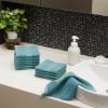 imageAmazon Basics FadeResistant 100 Cotton Washcloth 12 Pack 12quotx12quot TealTeal