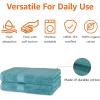 imageAmazon Basics FadeResistant 100 Cotton Washcloth 12 Pack 12quotx12quot TealTeal