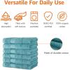 imageAmazon Basics FadeResistant 100 Cotton Washcloth 12 Pack 12quotx12quot TealTeal