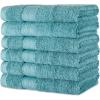 imageAmazon Basics FadeResistant 100 Cotton Washcloth 12 Pack 12quotx12quot TealTeal