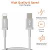 imageAmazon Basics Fast Charging USBC to Lightning iPhone Charger Cable Nylon Braided Cord MFi Certified Compatible Charger for Apple iPhone 14 13 12 11 X Xs Pro Pro Max Plus iPad 6 feet Dark GraySilver